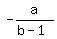 -a%2F%28b-1%29+