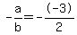-a%2Fb+=+--3%2F2