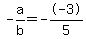 -a%2Fb+=+--3%2F5