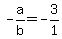 -a%2Fb+=+-3%2F1