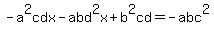 -a%5E2cdx-abd%5E2x%2Bb%5E2cd=-abc%5E2