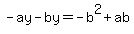 -ay-by=-b%5E2%2Bab