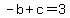 -b%2Bc=3