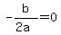-b%2F%282a%29+=+0