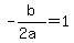 -b%2F%282a%29+=+1