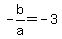 -b%2Fa=-3