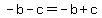 -b-c=-b%2Bc