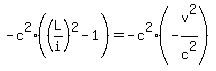 -c%5E2%28%28L%2Fi%29%5E2-1%29=-c%5E2%28-v%5E2%2Fc%5E2%29+