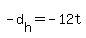 -d%5Bh%5D+=+-12t