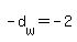 -d%5Bw%5D+=+-2