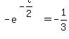 -e%5E%28-t%2F2%29=-1%2F3
