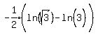 -expr%281%2F2%29%28ln%28sqrt%283%29%29-ln%283%5E%22%22%29%5E%22%22%29