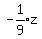 -expr%281%2F9%29z
