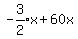 -expr%283%2F2%29x%2B60x