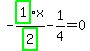 -highlight_green%28+1+%29%2Fhighlight_green%28+2+%29%2Ax-1%2F4=0
