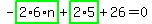 -highlight_green%28+2%2A6%2An+%29%2Bhighlight_green%28+2%2A5+%29%2B26=0