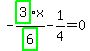 -highlight_green%28+3+%29%2Fhighlight_green%28+6+%29%2Ax-1%2F4=0