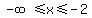 -infinity%3C=x%3C=-2