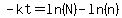 -kt=ln%28N%29-ln%28n%29