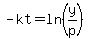-kt=ln%28y%2Fp%29