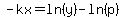 -kx=ln%28y%29-ln%28p%29