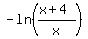 -ln%28%28x%2B4%29%2Fx%29