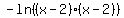 -ln%28%28x-2%29%28x-2%29%29%29