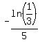 -ln%281%2F3%29%2F5
