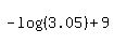 -log%28%283.05%29%29%2B9