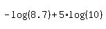 -log%28%288.7%29%29%2B5%2Alog%28%2810%29%29