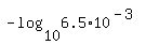 -log%2810%2C6.5%2A10%5E%28-3%29%29