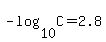 -log%2810%2CC%29=2.8