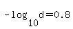 -log%2810%2Cd%29=0.8