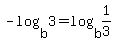 -log%28b%2C3%29+=+log%28b%2C1%2F3%29