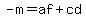 -m=af%2Bcd