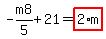 -m8%2F5%2B21=highlight_red%28+2%2Am+%29