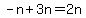 -n%2B3n=2n