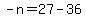 -n=27-36