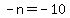 -n+=+-10