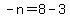 -n+=+8+-+3