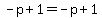 -p%2B1=-p%2B1