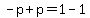 -p%2Bp=1-1