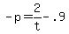 -p+=+2%2Ft+-+.9