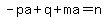 -pa%2B+q%2Bma=n