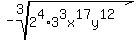 -root%283%2C2%5E4%2A3%5E3x%5E17y%5E12%29