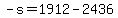 -s=1912-2436