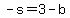 -s=3-b