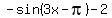 -sin%283x-pi%29-2