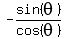 -sin%28theta%29%2Fcos%28theta%29