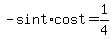 -sint%2Acost+=+1%2F4